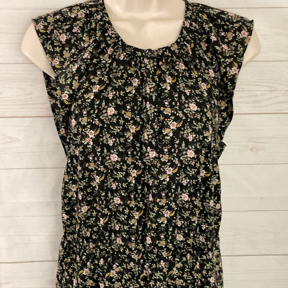J.Crew Mercantile Size Small Superbloom Sleeveless Black Floral  Prairie Dress - Picture 9 of 12